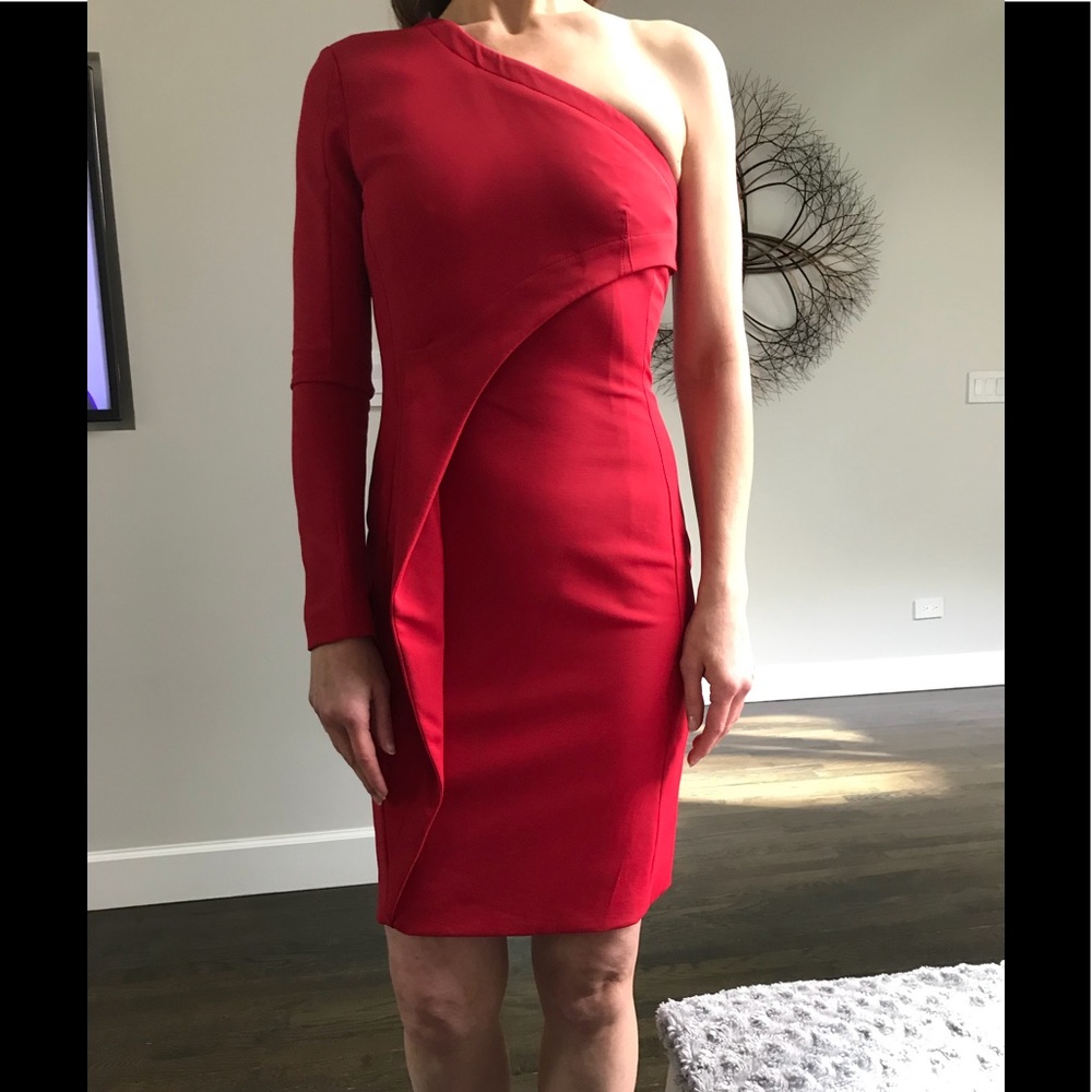 NWT Yigal Azrouel One Shoulder Dress, Size 2.